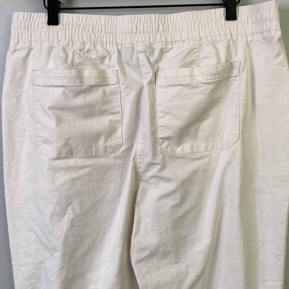 Talbots "Easy Slim Leg Crop Pants" Pull On Elastic Drawstring Button Tab Cuffs - Picture 7 of 16